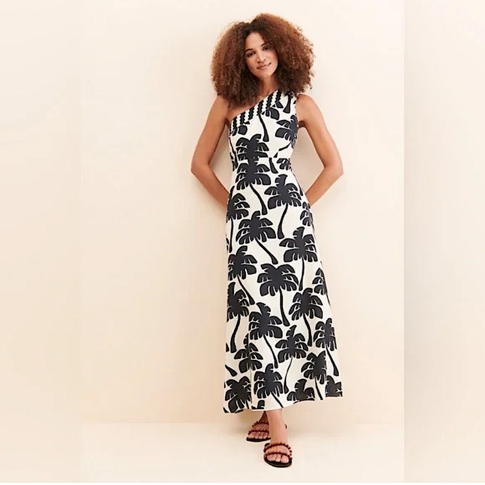 FARM Rio Black and White Maxi Dress